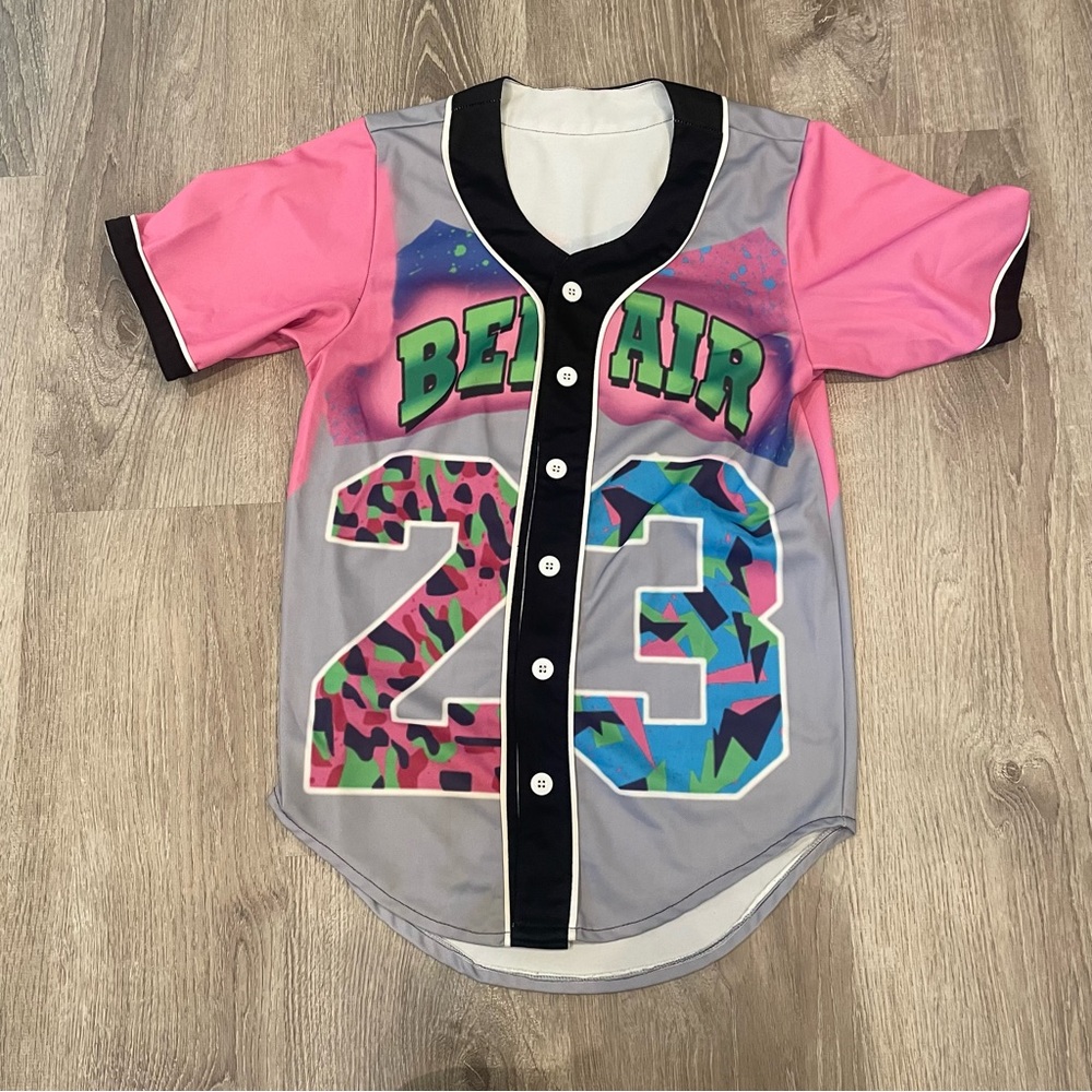 90s Style Bel-Air Baseball Jersey #23 Unisex Throwback Fresh Hip Hop Size Small